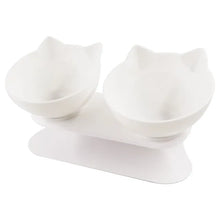 Pet Double Cat Bowl with Raised Stand | Comfortable & Mess-Free Feeding