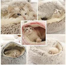 Winter Long Plush Cat Bed | Soft & Cozy Cat Lounger