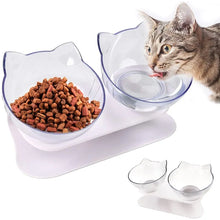 Pet Double Cat Bowl with Raised Stand | Comfortable & Mess-Free Feeding