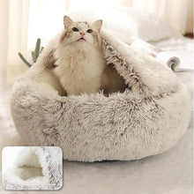 Winter Long Plush Cat Bed | Soft & Cozy Cat Lounger