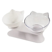 Pet Double Cat Bowl with Raised Stand | Comfortable & Mess-Free Feeding